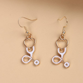 Medical charm drop Earrings.